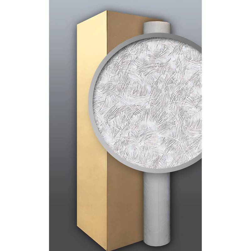 EDEM 80308BR60 Xxl überstreichbare Vliestapete dekor-Putz-Optik Maler 1 Karton mit 4 Rollen 106 m2 Weiß von EDEM