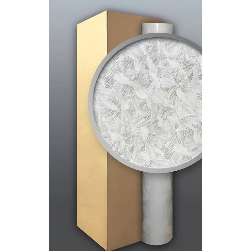 EDEM 80322BR60 überstreichbare Vliestapete kreative Wandgestaltung Weiß 1 Karton mit 5 Rollen 132,5 m2 Weiß von EDEM