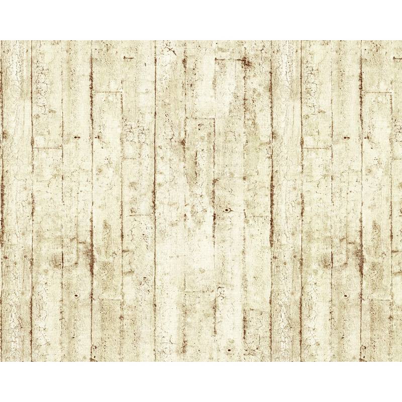 EDEM 81108BR07 Holz Tapete Shabby Chic Matt Creme Beige Braun 1,06 m x 10,05 m 10,65 m2 Creme von EDEM
