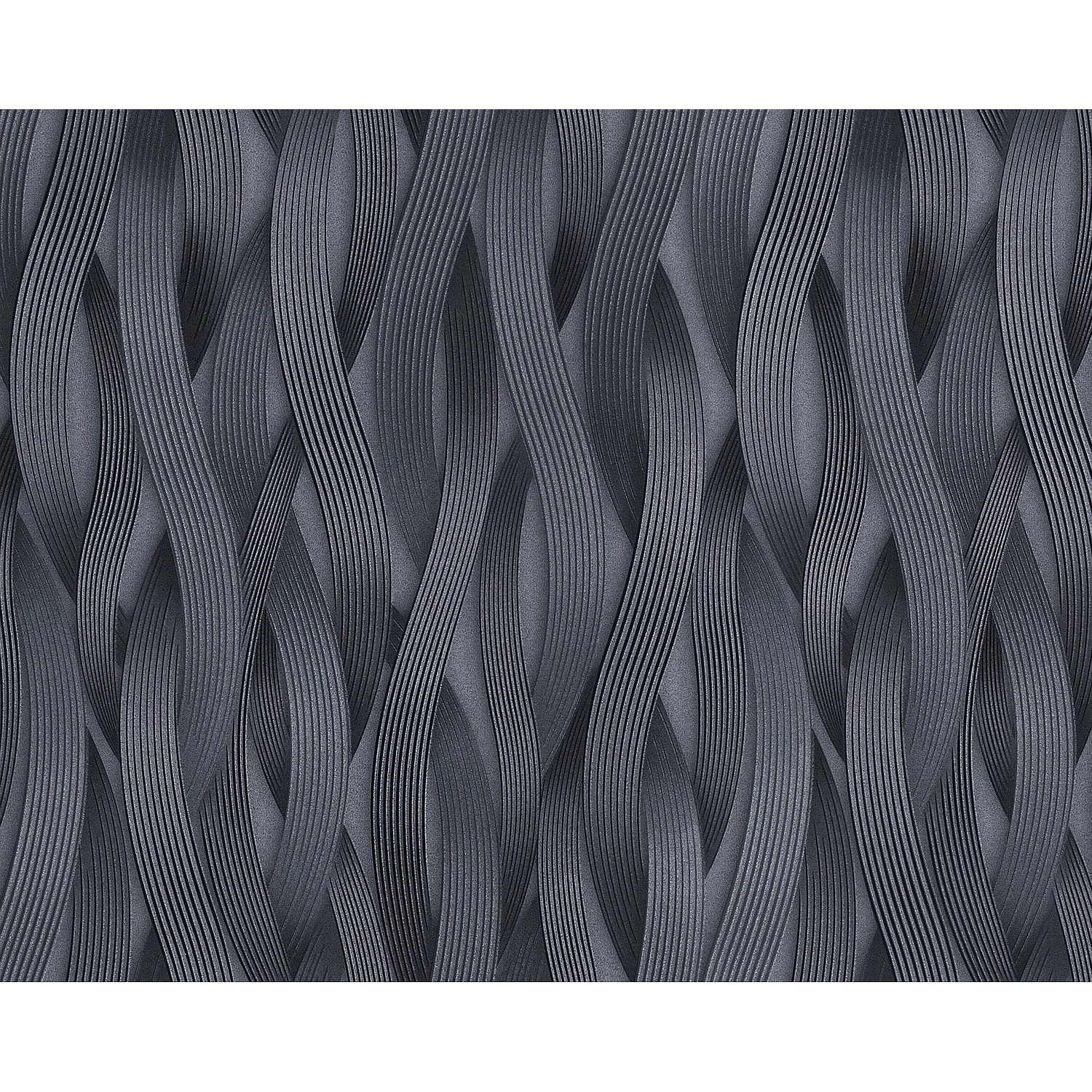 EDEM 81130BR29 Streifen Tapete Ton-In-Ton metallische Akzente Silber Grau 26,5m2 1,06 m x 10,05 m 10,65 m2 Platin von EDEM