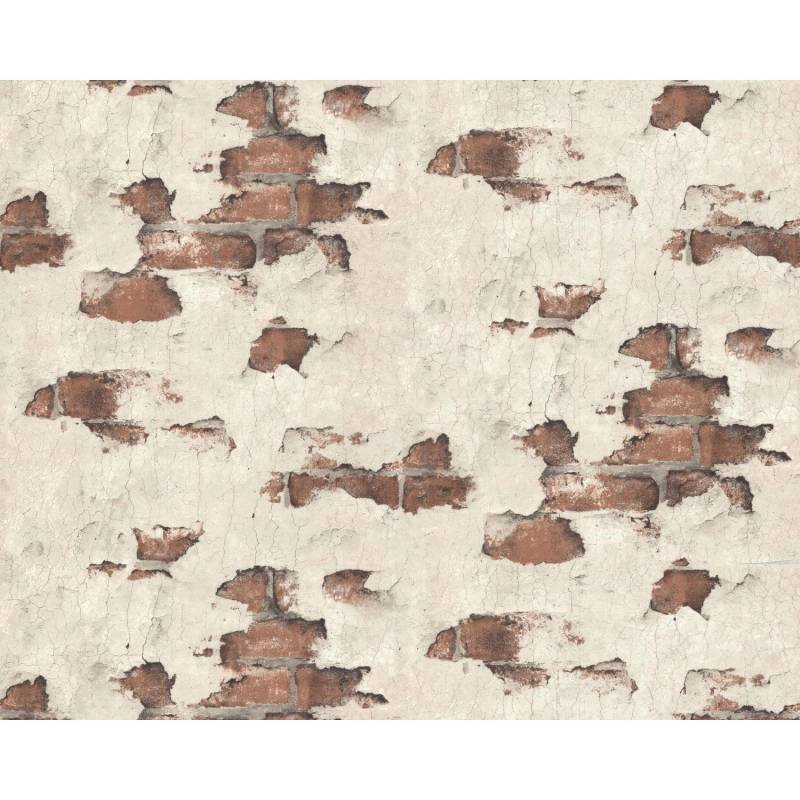 EDEM 819DN56 Stein Kacheln Tapete Spachteloptik Matt Beige Grau Braun 1,06 m x 10,05 m 10,65 m2 Beige von EDEM