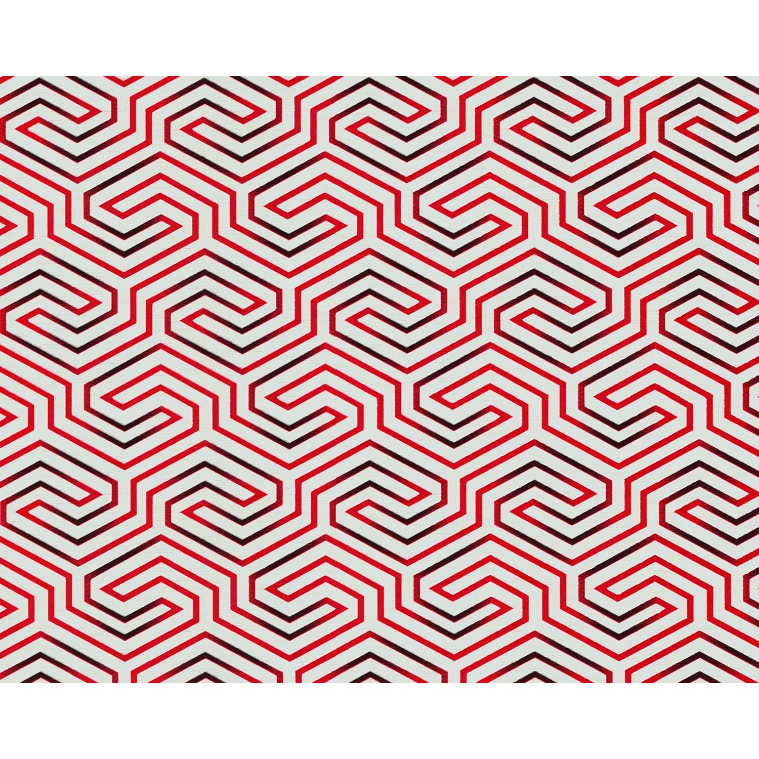 EDEM 84114BR90 Grafik Tapete Ornament Matt Weiß Himbeer-Rot Schwarz 1,06 m x 10,05 m 10,65 m2 Weiß von EDEM