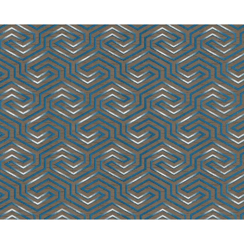 EDEM 84114BR92 Grafik Tapete Ornament metallische Akzente Braun Blau 1,06 m x 10,05 m 10,65 m2 Braun von EDEM