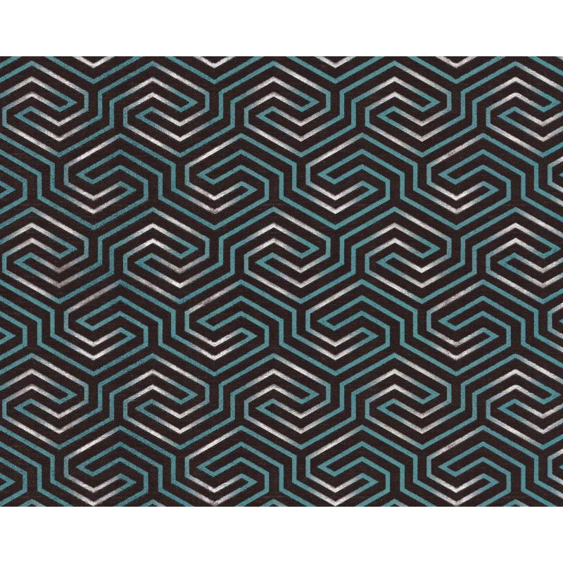 EDEM 84114BR95 Grafik Tapete metallische Akzente Anthrazit Grün 1,06 m x 10,05 m 10,65 m2 Anthrazit von EDEM