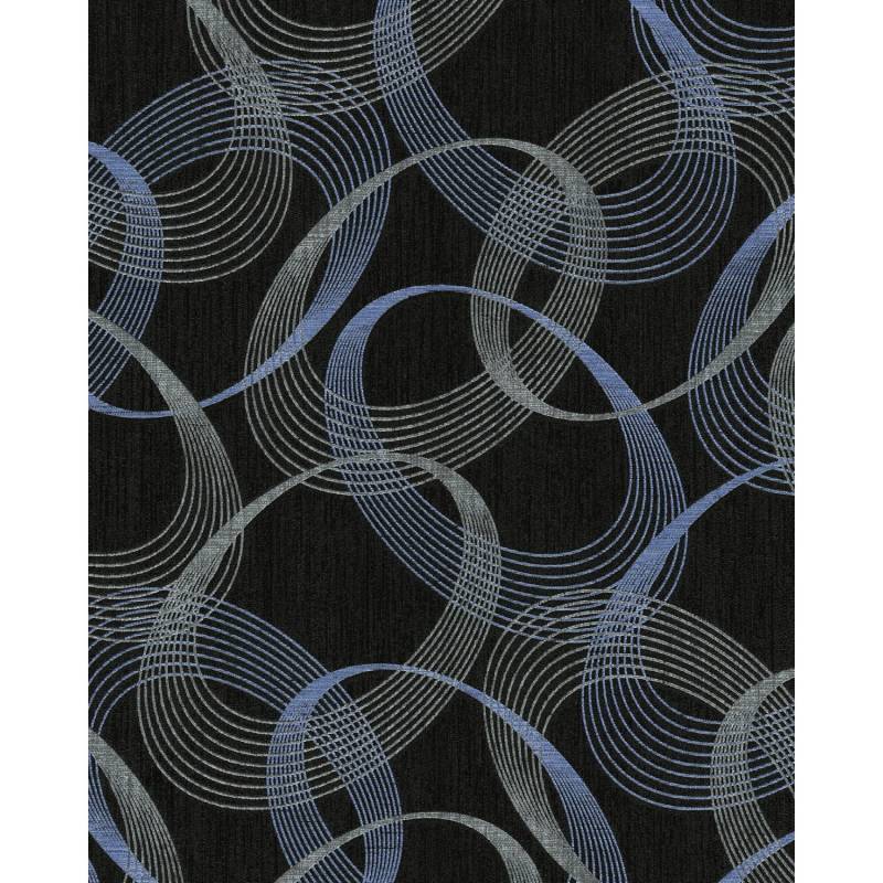 EDEM 85034BR36 Grafik Tapete Abstrakt metallische Akzente Grau Violett 5,33 m², 0,53 m x 10,05 m 5,33 m2 Anthrazit von EDEM
