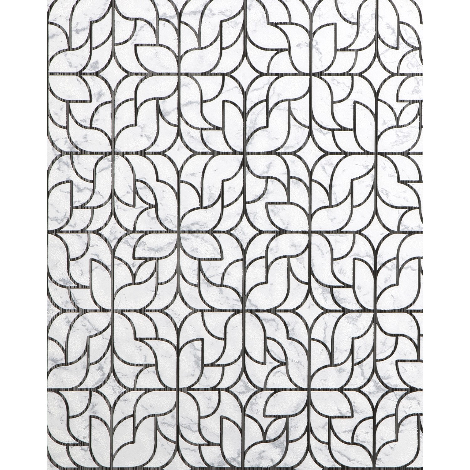 EDEM 85074BR30 Grafische Tapete mit Ornamenten Weiß hell-Grau Schwarz 0,53 m x 10,05 m 5,33 m2 Weiß von EDEM