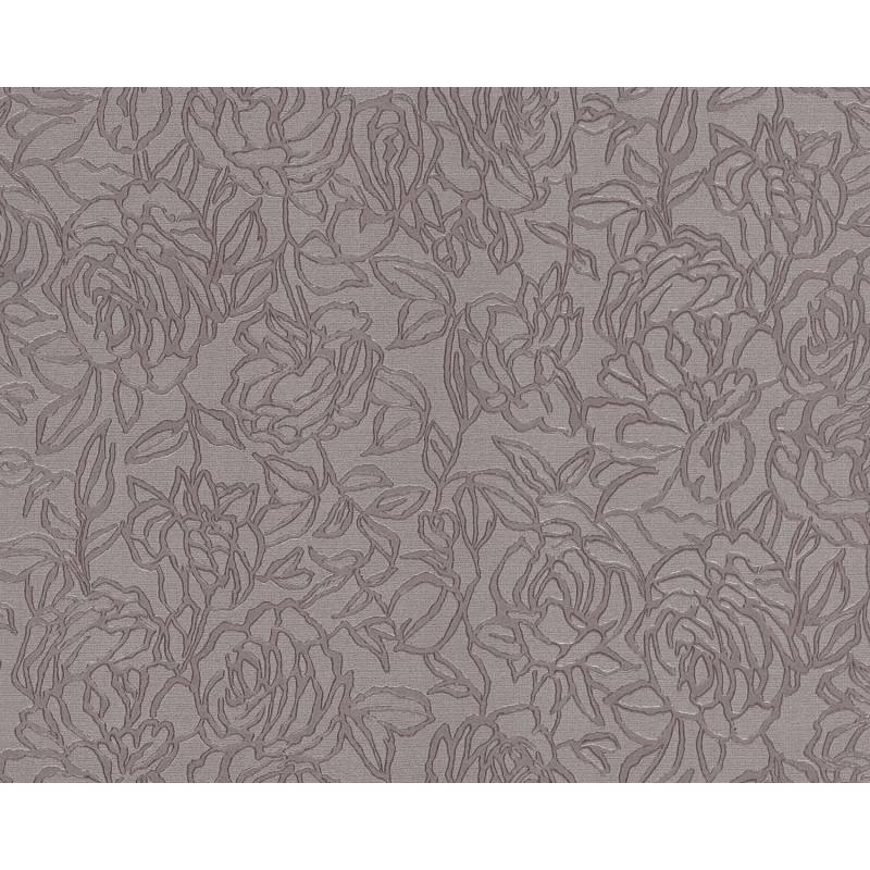 EDEM 9040-22 Blumen Tapete Floral glänzend Grau Braun 1,06 m x 10,05 m 10,65 m2 Grau von EDEM