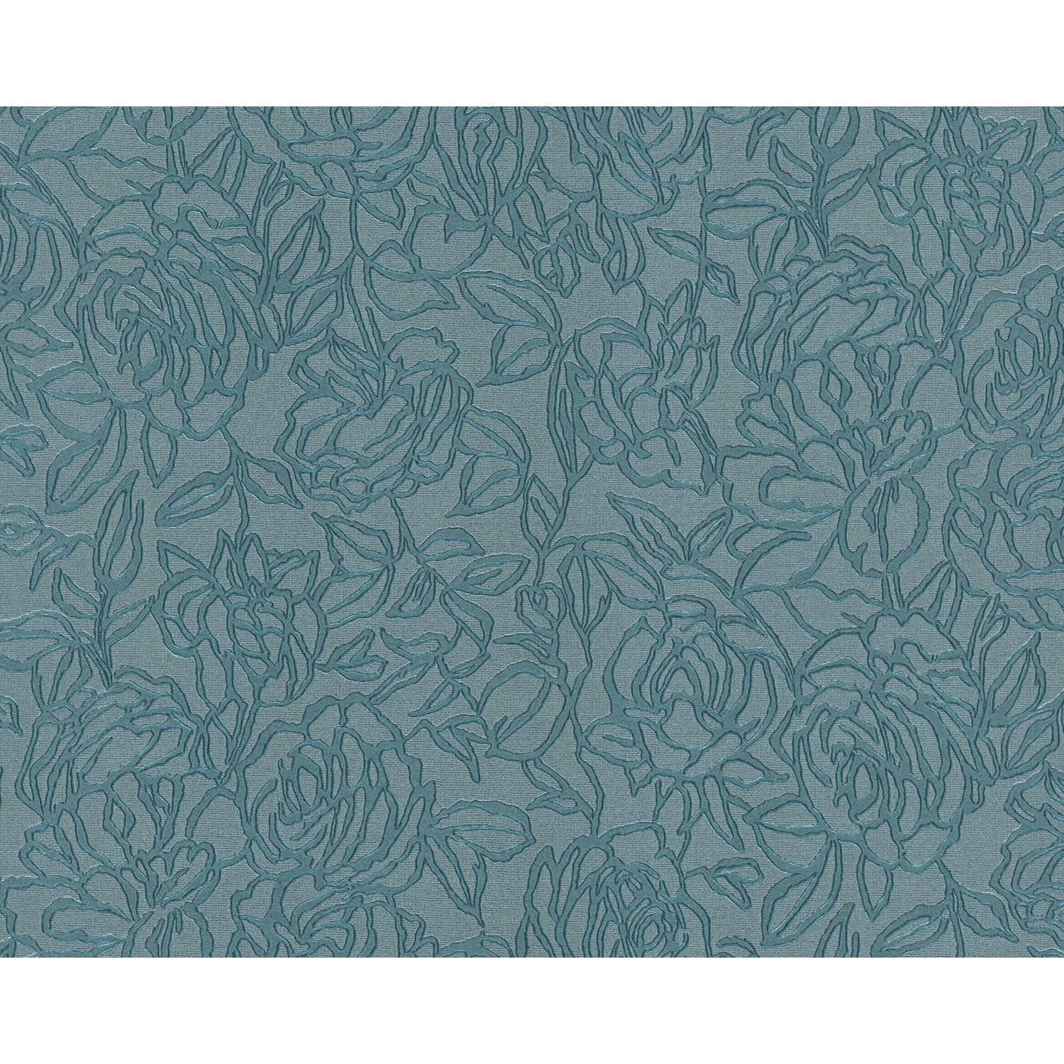 EDEM 9040-28 Blumen Tapete Floral glänzend Blau 1,06 m x 10,05 m 10,65 m2 Blau von EDEM