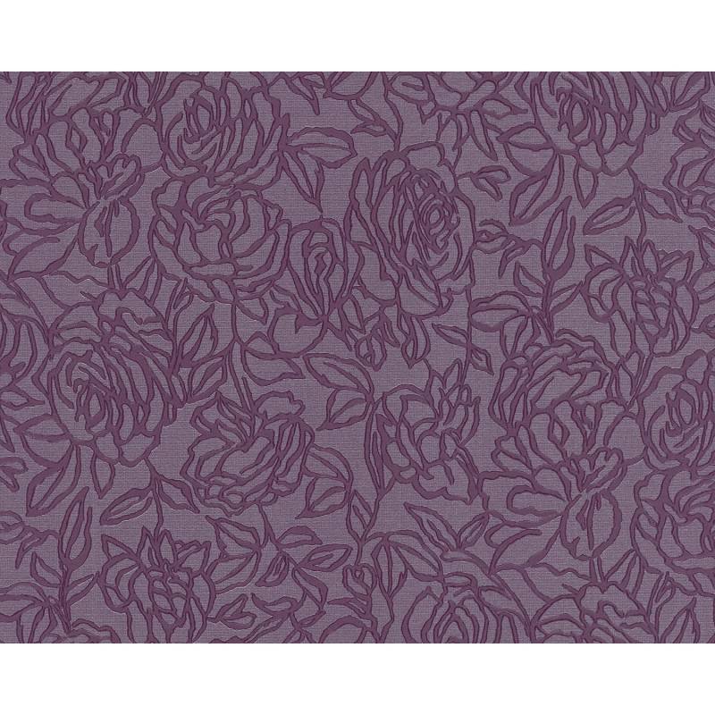 EDEM 9040-29 Blumen Tapete Floral glänzend Violett Rot-Lila 1,06 m x 10,05 m 10,65 m2 Violett von EDEM