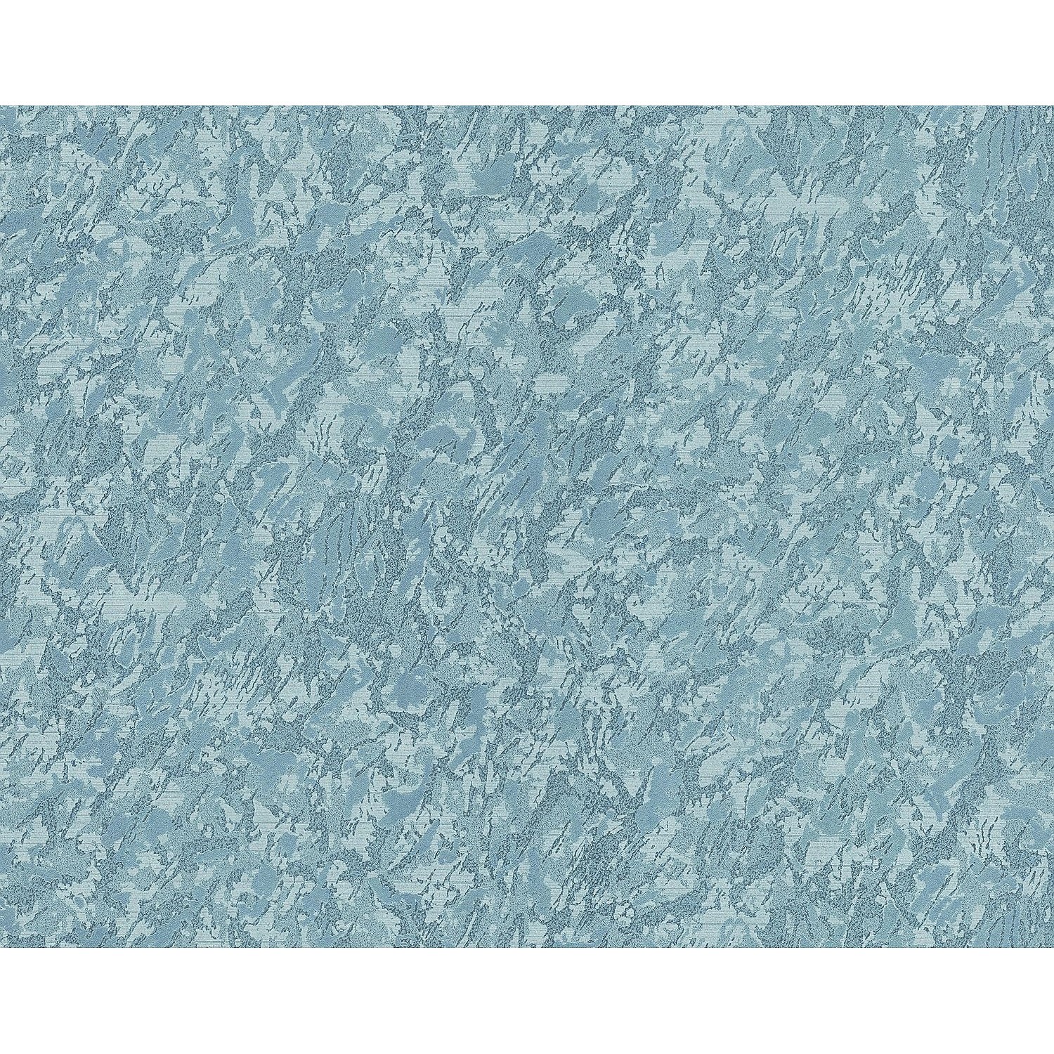 EDEM 9076-29 Uni Tapete Spachteloptik Metallic Effekt Blau Türkis 1,06 m x 10,05 m 10,65 m2 Blau von EDEM