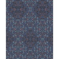 Barock Tapete Edem 85037BR32 Tapete strukturiert mit Ornamenten glänzend blau türkis-blau lila schwarz 5,33 m2 - blau von EDEM