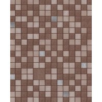 Küchen Bad Tapete Edem 1033-17 Vinyltapete geprägt mit geometrischen Formen und metallischen Akzenten braun beige silber 5,33 m2 - braun von EDEM