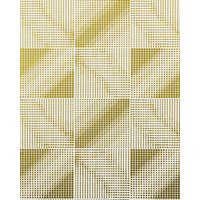 Edem - Retro Tapete 85071BR31 Tapete leicht strukturiert mit grafischem Muster und Metallic Effekt weiß gold bronze 5,33 m2 von EDEM