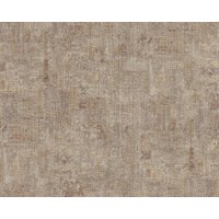 Spachtel Putz Tapete Edem 9093-16 heißgeprägte Vliestapete geprägt im Shabby Chic Stil glänzend beige braun silber 10,65 m2 - beige von EDEM