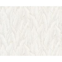 Präge Tapete Edem 420ST20 heißgeprägte Vliestapete leicht strukturiert mit floralen Ornamenten glitzernd weiß creme-weiß silber 10,65 m2 von EDEM