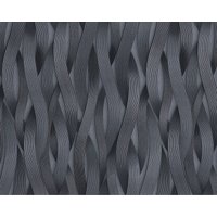 Edem - Streifen Tapete 81130BR29 Vliestapete strukturiert Ton-in-Ton und metallischen Akzenten platin silber anthrazit grau 10,65 m2 von EDEM