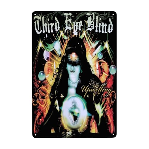 EDFRIDE Metall-Blechschild, 20,3 x 30,5 cm, "Third Eye" Rock Blind Band, Wandkunst, Dekorschilder für Bar, Zuhause, Wohnzimmer, Zuhause, Metallposter von EDFRIDE