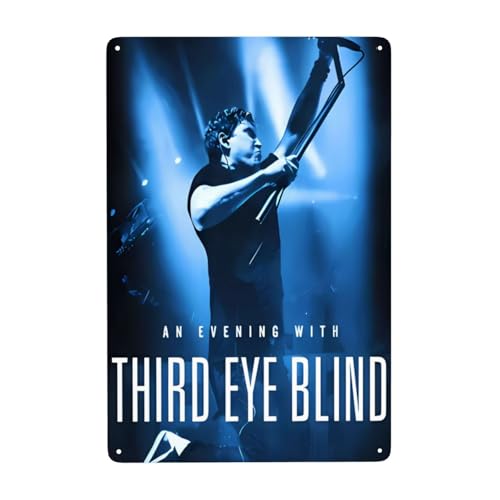EDFRIDE Metall-Blechschild, 30,3 x 30,5 cm, Motiv: "Third Eye" Rock Blind Band, Wandkunst, Dekorschilder für Bar, Zuhause, Wohnzimmer, Zuhause, Metallposter von EDFRIDE