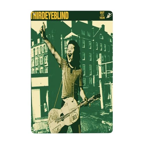 EDFRIDE Metall-Blechschild, 30,3 x 30,5 cm, Motiv: "Third Eye" Rock Blind Band, Wandkunst, Dekorschilder für Bar, Zuhause, Wohnzimmer, Zuhause, Metallposter von EDFRIDE