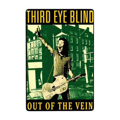 EDFRIDE Metall-Blechschild, 30,3 x 30,5 cm, Motiv: "Third Eye" Rock Blind Band, Wandkunst, Dekorschilder für Bar, Zuhause, Wohnzimmer, Zuhause, Metallposter von EDFRIDE