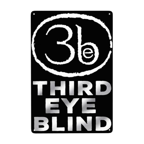 EDFRIDE Metall-Blechschild, 30,3 x 30,5 cm, "Third Eye" Rock Blind Band, Wandkunst, Dekorschilder für Bar, Zuhause, Wohnzimmer, Zuhause, Metallposter von EDFRIDE