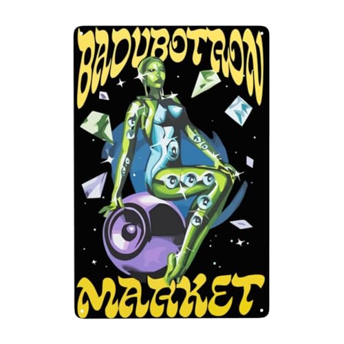 EDFRIDE Metall-Blechschild, Erykah-Musik, Badu, Wandkunst, Dekor-Schilder für Bar, Zuhause, Wohnzimmer, Zuhause, Metallposter, 20,3 x 30,5 cm von EDFRIDE