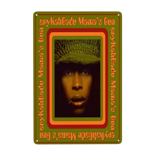 EDFRIDE Metall-Blechschild, Erykah-Musik, Badu, Wandkunst, Dekor-Schilder für Bar, Zuhause, Wohnzimmer, Zuhause, Metallposter, 20,3 x 30,5 cm von EDFRIDE