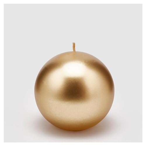 EDG Enzo De Gasperi Weihnachtskerze Class kugelförmig, rund aus Wachs D10 cm 5 Varianten (1Stk) ORO von Edg