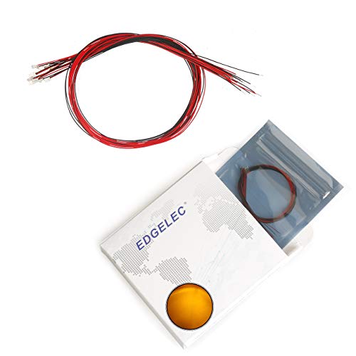 Edgelec 20 Stück 0402 0603 0805 1206 vorverkabelte SMD LED Leuchtdioden Micro Litz Länge 19,8 cm gelötet Weiß Rot Grün Gelb Blau Orange Pink UV 0603 Prewired [4] Gelb von EDGELEC