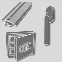 edi EST-Sch-WG ES1 mit Rosettenverschr. Metis,ov LS 15mm 72 ZA 8mm TS35-45mm von EDI