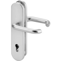 EDI - Format Schutz-Langschild-Drückergarnitur es 1 12mm oval U-Form 8/72 pz er matt von EDI
