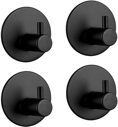 EDIBAZZAR Loft-Stil Bad- oder Küchenhaken-Set - Eleganz und Funktionalität - Vielseitige Anwendung - Wasserdicht - Selbstklebend - 4er-Set von EDIBAZZAR