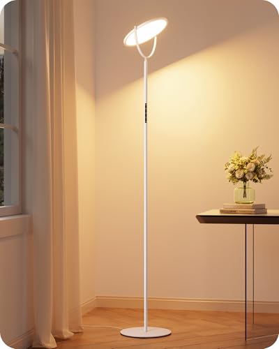 EDISHINE 193CM LED Stehlampe Dimmbar, 2700-6500K Stehleuchte mit Timer & Memory Funktion, 28W 2500LM mit magnetischer Fernbedienung und Touch-Funktion, 300° drehbar & höhenverstellbar, für Wohnzimmer EDISHINE 193CM LED Stehlampe Dimmbar, 2700-6500K Stehleuchte mit Timer & Memory Funktion, 28W 2500LM mit magnetischer Fernbedienung und Touch-Funktion, 300° drehbar & höhenverstellbar, für Wohnzimmer von EDISHINE