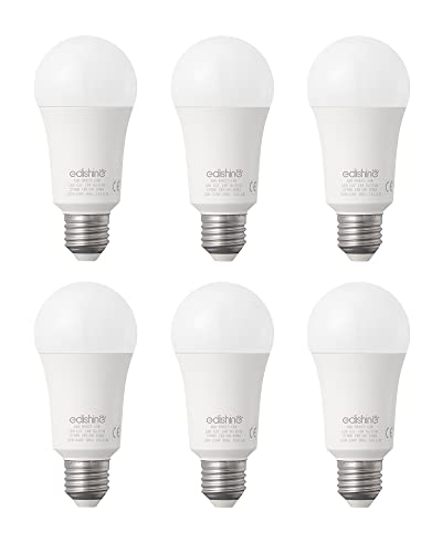 EDISHINE E27 LED Warmweiss 2700K, Lange LED Glühbirne A60 14W 1521Lumen, Edison Schraube, Ersatz für 60W Glühlampe, 6er Pack von EDISHINE