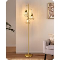 EDISHINE LED Stehlampe Wohnzimmer, 4W E27 LED Leuchtmittel, 3 flammige Retro Stehlampe dimmbar mit Käfig-Lampenschirm aus Metall EDISHINE LED Stehlampe Wohnzimmer, 4W E27 LED Leuchtmittel, 3 flammige Retro Stehlampe dimmbar mit Käfig-Lampenschirm aus Metall von EDISHINE