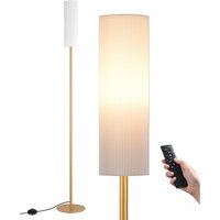 EDISHINE Stehlampe Wohnzimmer 165cm, Stehleuchte Gold mit Fernbedienung & E27 Glühbirne (3 Farbtemperaturen 3000K-6000K), Standleuchte LED Dimmbar, von EDISHINE