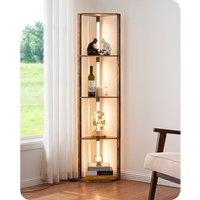 EDISHINE Stehlampe mit 4 Holz-Regal, LED Dimmbar Stehleuchte 3-Farbtemperatur mit 360° Drehbarer Lichtmast, Fußschalter, Eckregal Regalbeleuchtung EDISHINE Stehlampe mit 4 Holz-Regal, LED Dimmbar Stehleuchte 3-Farbtemperatur mit 360° Drehbarer Lichtmast, Fußschalter, Eckregal Regalbeleuchtung von EDISHINE
