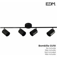 4-elementige Steckdosenleiste schwarz gu-10 EDM von EDM