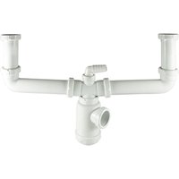 EDM - Ausziehbarer Doppelflaschensiphon 11/2 Auslauf 40mm 06611 cis von CIS