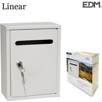 Briefkasten aus Stahl lineares Modell white von EDM