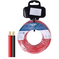Carrete Kabel parallel Farben rot und schwarz 2x1mm² 25m (Audio und Video) EDM von EDM
