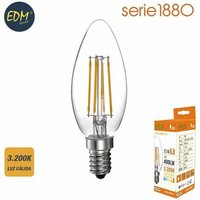 Led EDM Filament-Kerzenlampe E14 4 w 500 lm 3200 k warmes Licht Ø3,5 x 9,8 cm von EDM