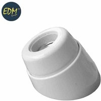 EDM - Lampenfassung e27 gebogene Fassung Porzellan von EDM