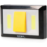 EDM - 2 led 200 lm Taschenlampe mit Schalter, Magnet- und Klebesockel 36440 von EDM