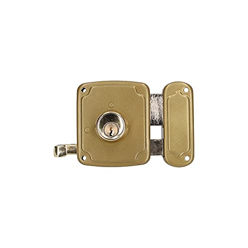 EDM 85261 Rechtsschloss, 3 Schlüssel, 80 mm, goldfarben von EDM