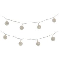 EDM - Batteriebetriebene Girlande 10 Leds mit Farbkugeln white light white warm 1,3m von EDM