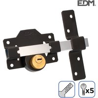 EDM - E3/85192 cerrojo seguridad negro incluye 5 llaves von EDM