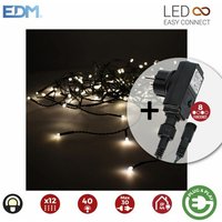 Vorhang Eiszapfen mit easy-connect Programmierer 2x0,5m 12 Streifen 40 leds white warm EDM von EDM