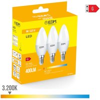 EDM - Set mit 3 LED-Glühbirnen E14 5 w Flame, entspricht 50 w – Warmweiß 3200 k EDM - Set mit 3 LED-Glühbirnen E14 5 w Flame, entspricht 50 w – Warmweiß 3200 k von EDM