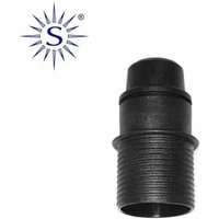 Lampenfassung E14 mit Halbgewinde + Unterlegscheibe 44025 schwarz Solera-Verpackung von EDM